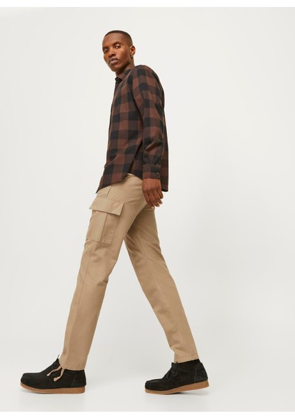 Lastikli Paça Açık Kahve Erkek Kargo Pantolon 12258150_JPSTKANE Barkley Cargo Pan fırsatları