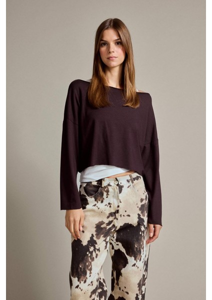 Regular Fit Kayık Yaka Modal Sweatshirt G3333AX25WN modelleri