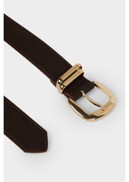 Kadın Dikdörtgen Toka Suni Deri Jean Kemeri F8375AXNS fiyatları