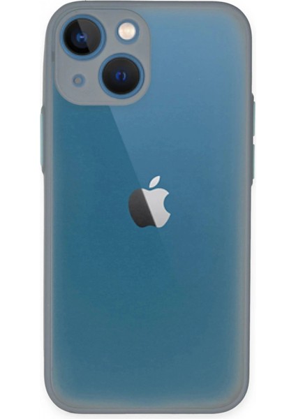 iPhone 15 Plus Kılıf Montreal Silikon Kapak - GRI-(5796)