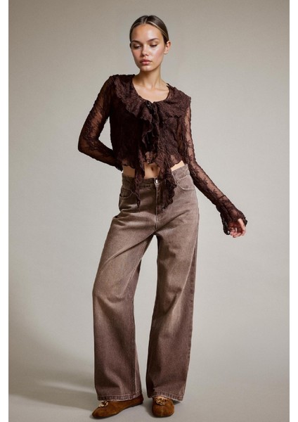 Wide Leg Geniş Bol Paça Jean Pantolon G2906AX25AU