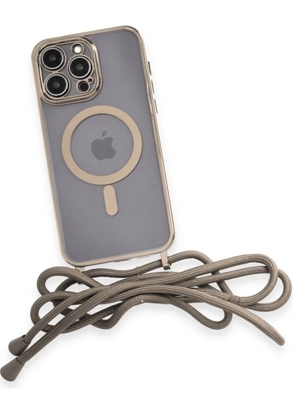 iPhone 13 Pro Max Kılıf Divo Lazer Askılı Magsafe Kapak - GOLD-(5796) fiyatları