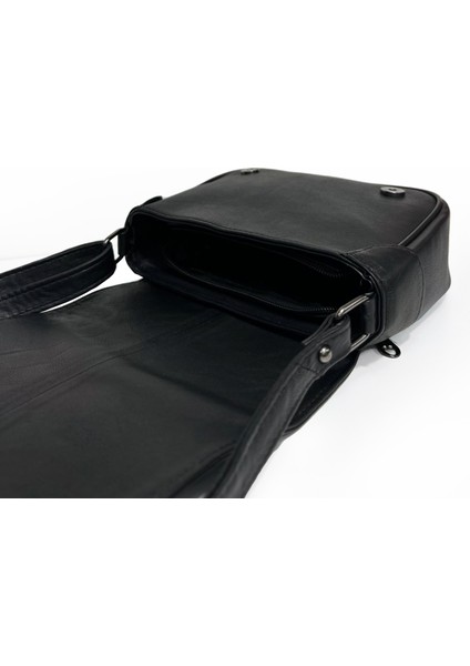 Hakiki Deri Siyah Premium Şallı Kapaklı Çapraz ve Omuz Çantası indirimleri