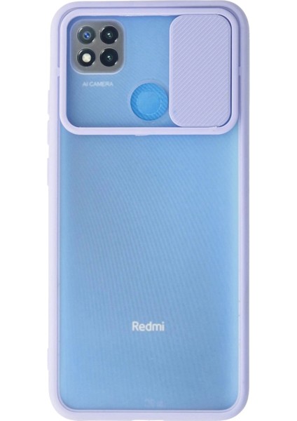Xiaomi Redmi 9c Kılıf Palm Buzlu Kamera Sürgülü Silikon - LILA-(5796)