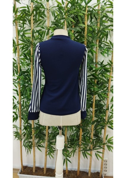 Kadın Uzun Kollu Balıkçı Yaka Bürümcük Bluz