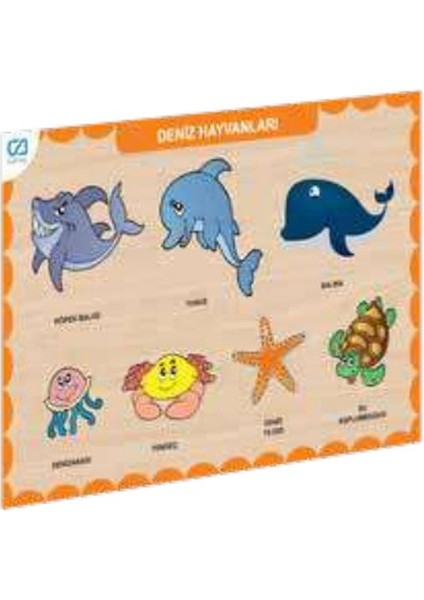 Ahşap Deniz Hayvanları Eğitici Set