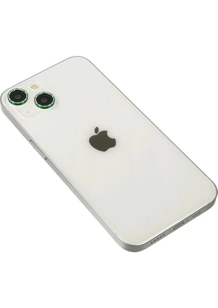 iPhone 14 Diamond Kamera Lens - YEŞIL-(5796)