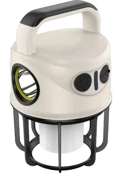 PS-22025 Çift Işıklı Type-C Powerbank Özellikli Taşınabilir Şarj Edilebilir Kamp Lambası - Lisinya