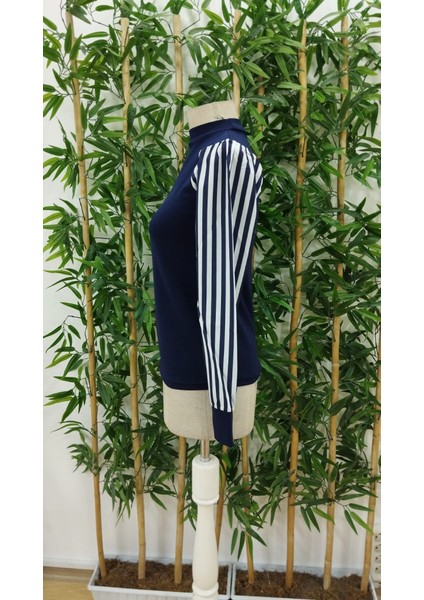 Kadın Uzun Kollu Balıkçı Yaka Bürümcük Bluz