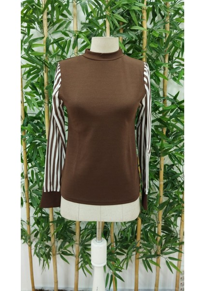 Kadın Uzun Kollu Balıkçı Yaka Bürümcük Bluz