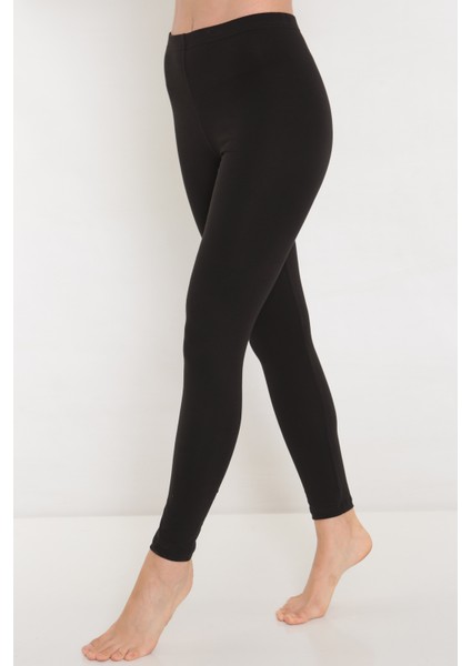 Pamuk Elastan (Likralı) Yüksekbel Uzun Kadın Tayt 2001