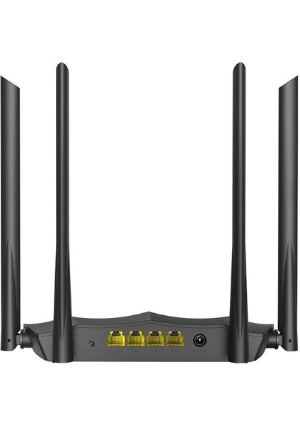 AC8 1200 Mbps 4 Portlu Router 4 Anten Yüksek Hızlı Bağlantı Siyah indirimleri