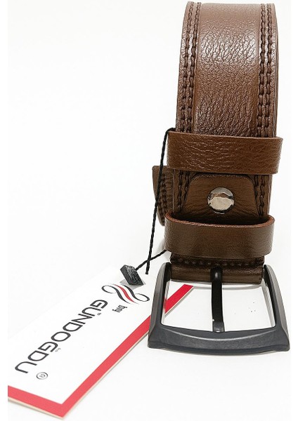 3.5cm Tek Kat Orjınalmanda Derisi Laklı ve Enjeksiyon Tokalı Kemer