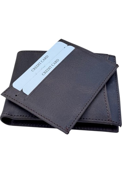 Kanguru Kahve %100 Hakiki Deri Extrakartlıklı Premıum Cüzdan