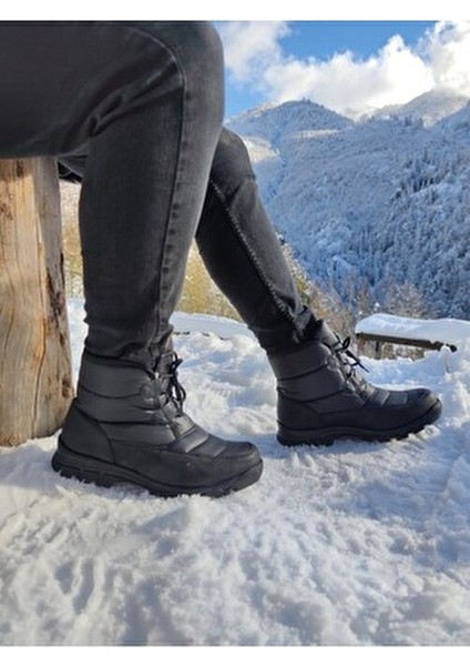 Su Geçirmez Unisex Kar Botu 43 Numara Siyah Rahat Yürüyüş için modelleri