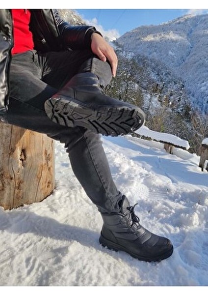 Su Geçirmez Unisex Kar Botu 43 Numara Siyah Rahat Yürüyüş için indirimleri