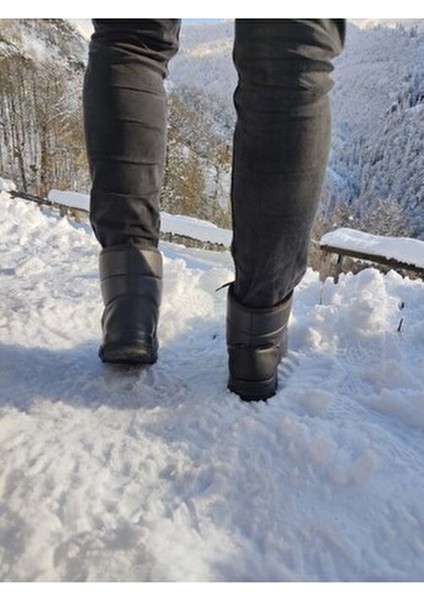 Su Geçirmez Unisex Kar Botu 43 Numara Siyah Rahat Yürüyüş için