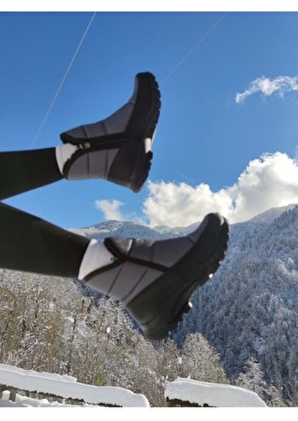 Unisex Kar Botu 38 Su ve Kar Geçirmez Paraşüt Kumaş Mebran Kaplı