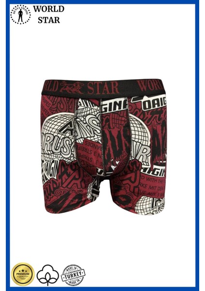 Likralı Pamuklu Renkli Erkek Boxer