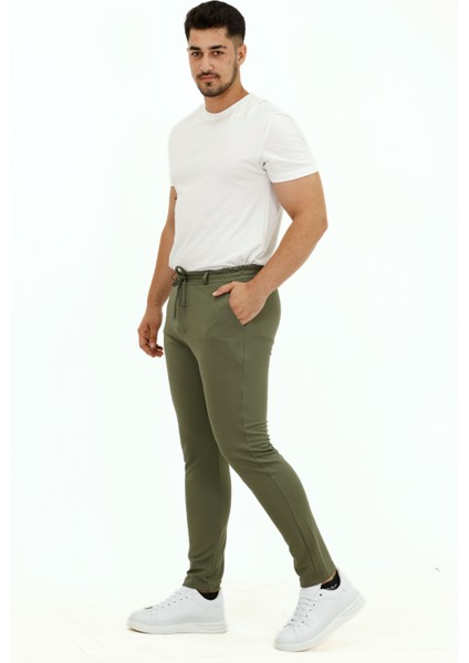 Erkek Slim Fit Diyagonal Jogger Esnek Pantolon