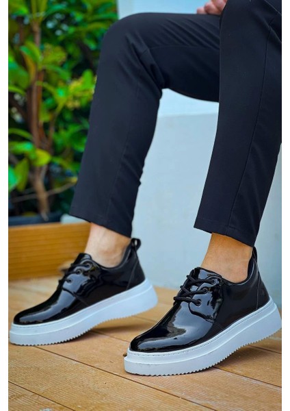 Kb-X3 Kuback Siyah Rugan Bağcıklı Günlük Erkek Ayakkabı