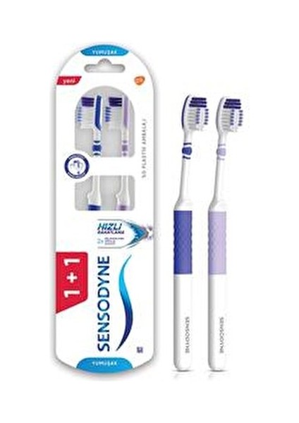 Yumuşak Diş Fırçası 1+1 Duoflex Oynar Boyun ile Hızlı Rahatlama ve Etkili Temizlik