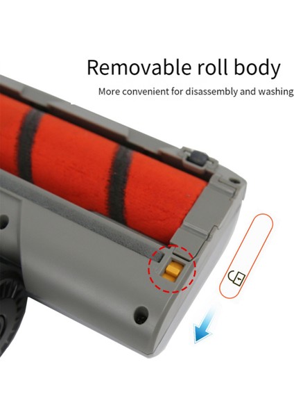 LED Far ve Esnek Büyük Silindir ile Uwant V100/V200 Kablosuz Elektrikli Süpürge Için Silindir Fırça Kafası Değiştirme (Yurt Dışından) fırsatları