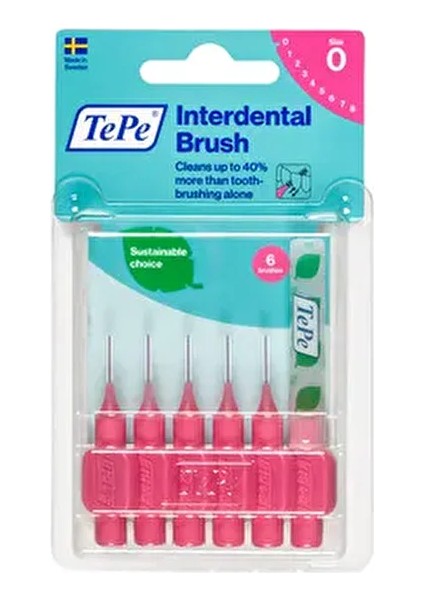 Interdent Pembe Diş Fırçası Seti 6'lı 0.4 mm Orta Sertlik İskandinav Kalitesi modelleri
