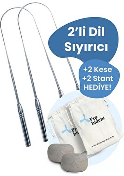 2'li Orta Sertlikte Dil Temizleme Aparatı Pratik Kullanım için Fırça Kılı