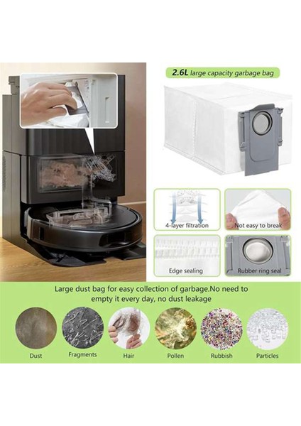 34PCS Ana Yan Fırça Filtreleri Roborock Qrevo Pro/qrevo Maxv/qrevo S/qrevo Için Paspas Toz Torbaları Artı Elektrikli Süpürge Parçaları A (Yurt Dışından) modelleri