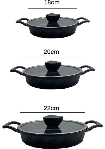 Vento 9 Parça Döküm Tava Sahan Seti (Siyah) indirimleri