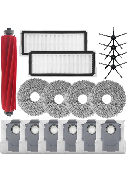 Roborock Qrevo S Robot Vakum Süpürge Ana Yan Fırça Mop Bez Filtresi Yedek Parçalar Aksesuarları (Yurt Dışından)