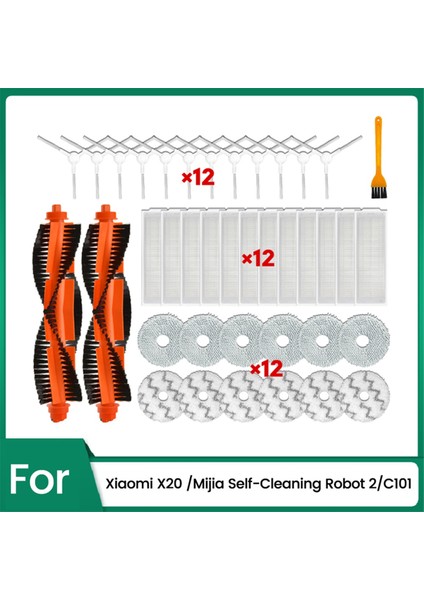 Xiaomi Için 39PCS /mijia Kendi Kendini Temizleyen Robot 2 /C101 Vakum Süpürge Aksesuarları Silindir Fırça Hepa Filtre Mop Bez (Yurt Dışından)