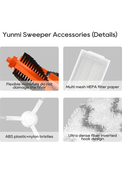 Xiaomi Için 39PCS /mijia Kendi Kendini Temizleyen Robot 2 /C101 Vakum Süpürge Aksesuarları Silindir Fırça Hepa Filtre Mop Bez (Yurt Dışından) fiyatları