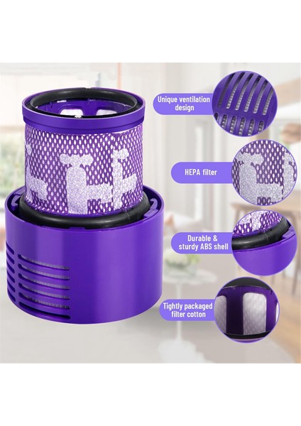 Dyson V10 SV12 Hepa Filtre Yedek Parçaları Için Vakum Süpürge Filtresi, Parça Numarası 969082-01 (Yurt Dışından) modelleri