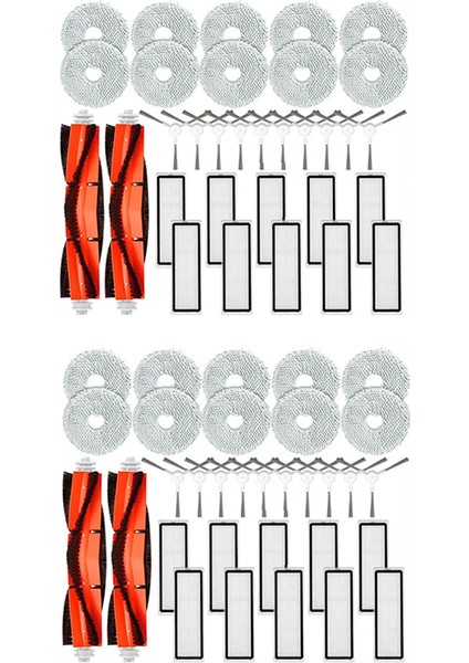 2 Xiaomi Robot Vakum S10+ / S10 Plus B105 Yedek Parça Aksesuarları Ana Yan Fırça Hepa Filtre Mop Rag Bezi (Yurt Dışından)