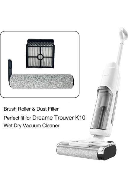 Dreame Için Fırça Silindiri ve Filtre Kiti Troiver K10 &amp; K10 Pro Islak Kuru Kablosuz Elektrikli Süpürge Yedek Parçaları (Yurt Dışından) indirimleri