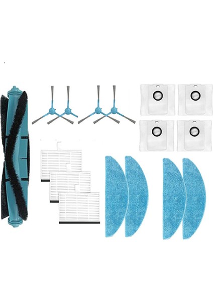 Conga Için 16 Pcs 8290 Süpürme Robot Aksesuarları Ana Yan Fırça Toz Torbası Paspas Temizleyici Parçaları Yedek (Yurt Dışından) fiyatları