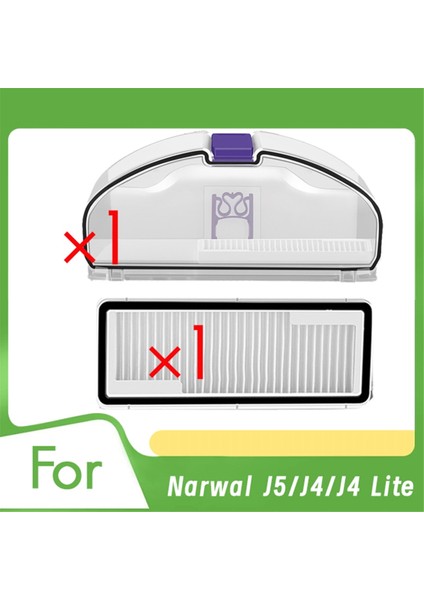Narwal Için J5/j4/j4 Lite Toz Kutusu 1 Filtre Robot Vakum Süpürge Aksesuarları Yedek Parçalar Çöp Toz Kutusu (Yurt Dışından)