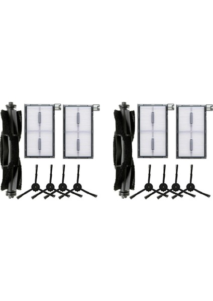 14X 7pcs Eufy X8 Pro / X8 Pro Ses Robot Vakum Süpürücü Ana Fırça Yan Fırçalar Filtreleri (Yurt Dışından)