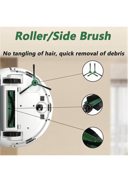 Irobot Combo Essential Series Y0140 Y0110 Y0112 Robot Vakum Süpürge Aksesuarları Ana Fırça Yan Fırça Filtresi (Yurt Dışından) modelleri