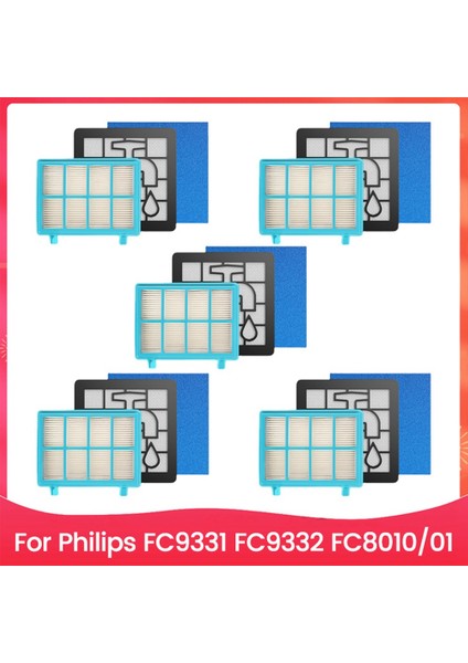 15PCS Vakum Hepa Filtre Seti Philips FC9331 FC9332 FC8010 Vakum Süpürge Yedek Parçaları (Yurt Dışından)