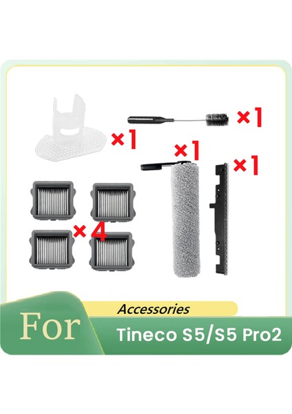 Tineco S5/s5 Pro2 Robot Temizlik Parçaları Yedek Fırça Sıyırıcı Şeridi Silin Fırça Filtre Bölmesi (Yurt Dışından)