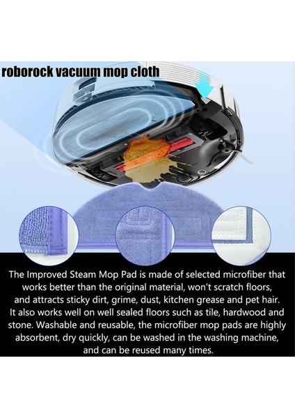 Yedek Parçalar Roborock S7 S7+ S7 Maxv S7 Maxv Plus T7S T7 Plus T7S Plus Robot Vakum Ana Fırçası, Mop Bezi (Yurt Dışından) fırsatları