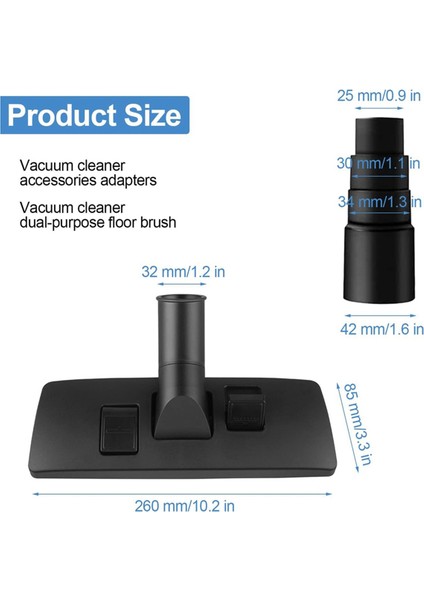 2x Evrensel Elektrikli Süpürge Fırçası, 32 mm Adaptörlü Kombinasyon Fırçası, Elektrikli Temizleyiciler Için Aksesuarlar (Yurt Dışından) fırsatları