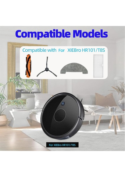Xiebro HR101 Için Robot Vakum Süpürge Ana Yan Fırça Hepa Filtre Mop Kumaş Toz Çantaları Yedek Parçalar Aksesuarları Kiti (Yurt Dışından) fiyatları
