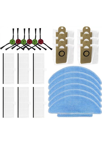 Medion X20 Sw+ / MD11415 Silindir Yan Fırça Hepa Filtre Mop Bez Toz Torbası Parça Aksesuarı (Yurt Dışından)