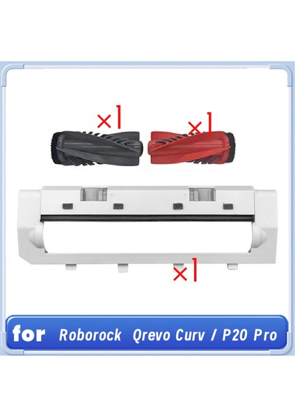 1 Adet Roborock Qrevo Curv / P20 Pro Vakum Süpürge Değiştirilebilir Yedek Parçalar Için 1 Set Ana Fırça ile Ana Fırça Kapağı (Yurt Dışından)