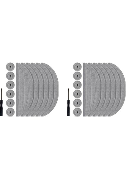 Roborock Için 12X Paspas Pedleri S8 Maxv Ultra / S8 Max Ultra Robot Vakum Süpürge Mop Bezi Yeniden Doldurma (Yurt Dışından)