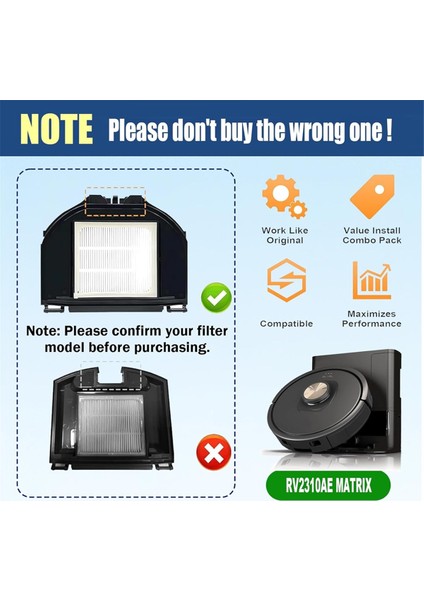 Köpekbalığı AV2310AE/RV2310A/RV2300S Matris Robot Vakum Süpürge Parçaları Ana Yan Fırça Hepa Filtreleri (Yurt Dışından) fırsatları